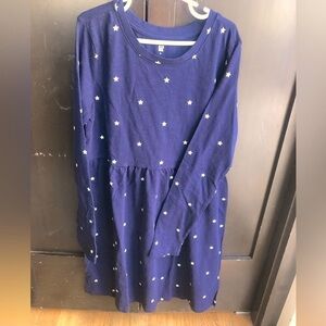 GAP Kids Skater Dress. Navy Blue Long Sleeve Dress